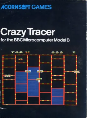 Crazy Tracer (1983)(Acornsoft) box cover front